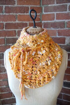 Bandana Cowl in Knit Collage Daisy Chain