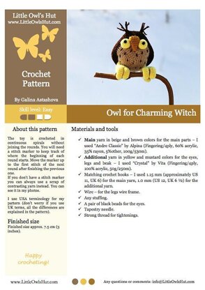 083 Owl for Charming Witch