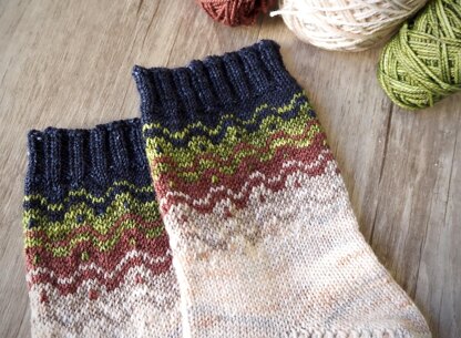 Painted Waves Socks