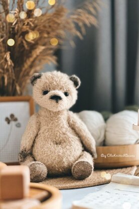 Cozy Teddy Bear Knitting Pattern PDF – Plush Toy 27 cm – Classic Teddy