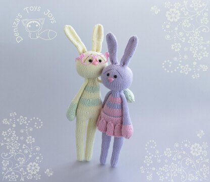 Couple of Bunnies. Stripy series Toys.