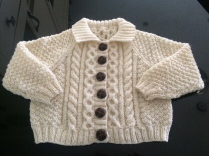 Baby's cable knit cardigan