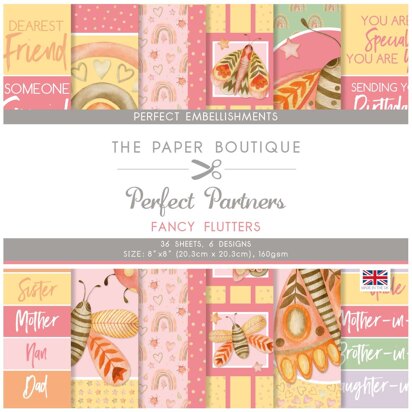 The Paper Boutique Perfect Partners - Fancy Flutters 8 in x 8 in Embellishments