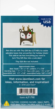 Lawn Fawn Lawn Cuts Custom Craft Die - Tiny Gift Box Deer Add-On