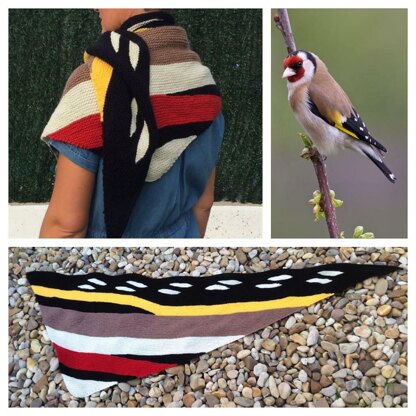 Tribute Shawl: European Goldfinch