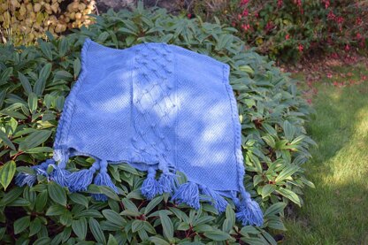 The Winter Blues Aran Blanket/Bed Runner