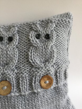 "3 Wise Owls" Cushion Cover