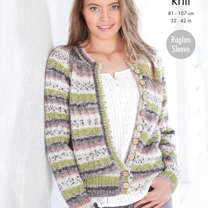 Sweater and Cardigan Knitted in King Cole Splash DK - 5764 - Downloadable PDF