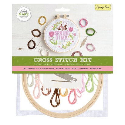 Simply Make Springtime Cross Stitch Kit - 24 x 23 x 1.5 cm