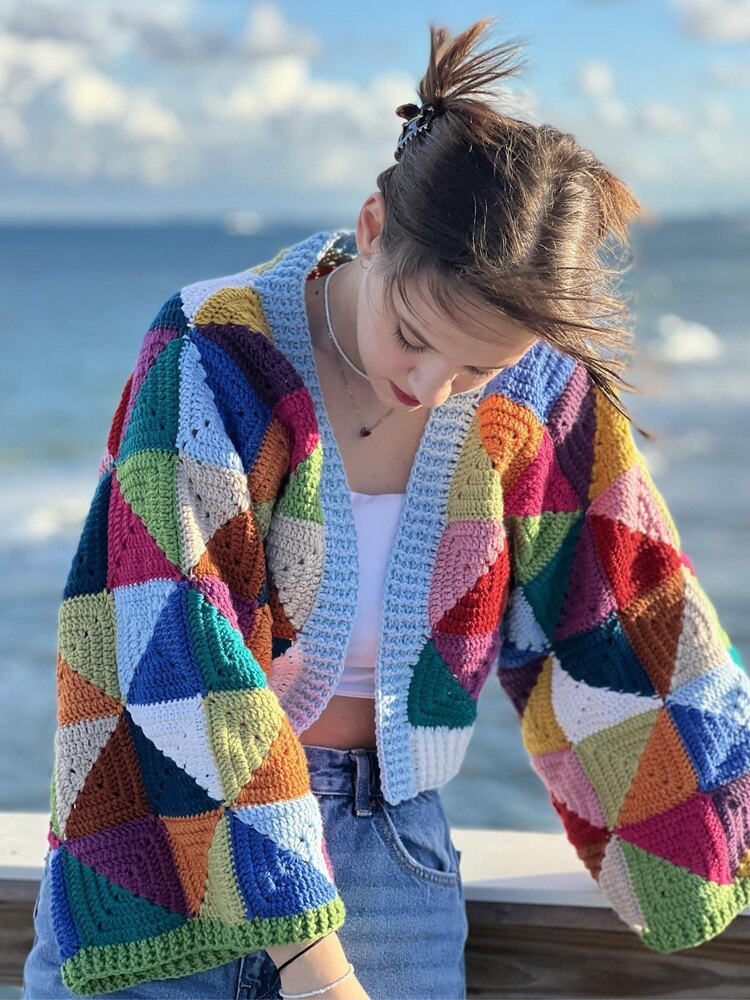 Geometry Kaleidoscope Jacket Crochet pattern by Tania Skalozub