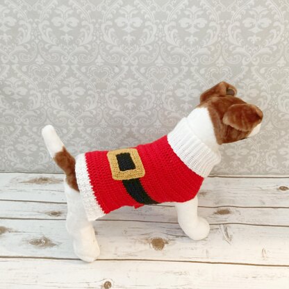 Dog Santa Sweater Crochet Pattern -483