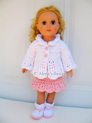 Pink and White Doll Set
