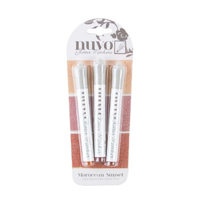Tonic Studios Nuvo Glitter Markers 3/Pkg - Moraccan Sunset