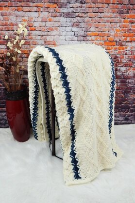 Cabled Wheel Throw Crochet Pattern