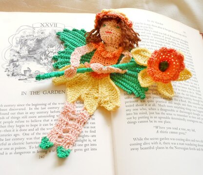 Daffodil Spring Fairy Bookmark