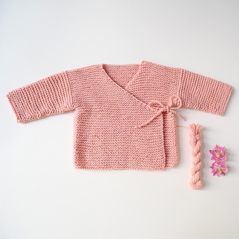 Baby wrap cardigan knitting pattern online