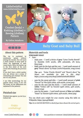 117 Baby Goat and Baby Bull animal