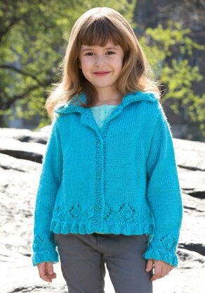 Lacy Border Sweater in Red Heart Soft Solids - LW3117 | Knitting ...