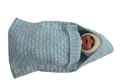 Baby doll sleeping bag blue