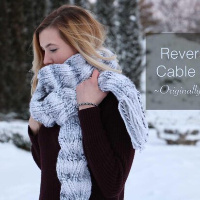 Reversible Cable Scarf