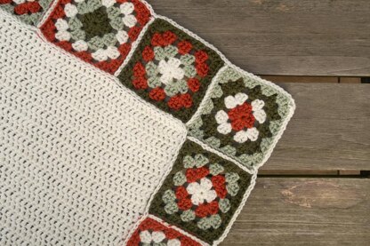 Granny Square Border Blanket