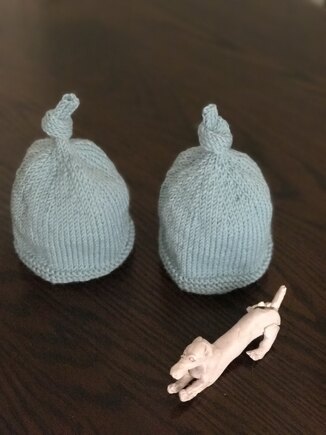 Hats for prem twin boys #2