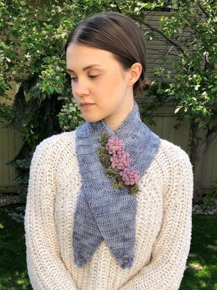 Floral crochet collar scarf – Valerie Baber Designs