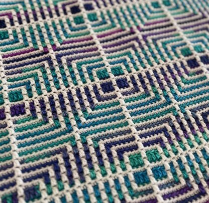 Dazzle Mosaic Crochet Blanket