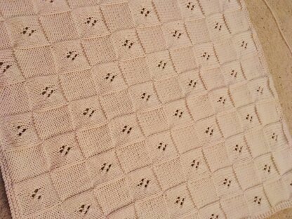 Knitting Pattern, Square Lace Blanket, PDF