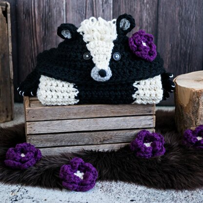 Hooded Woodland Skunk Blanket