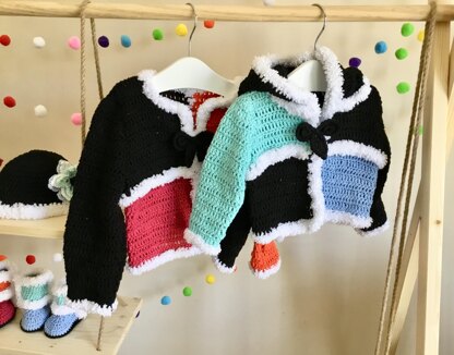 Baby Cardigan Set Pattern No. 406