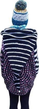 Spiral sweater wizard hood