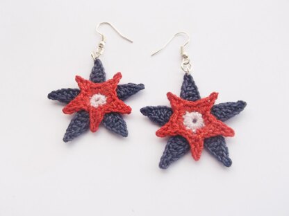 USA star Earrings