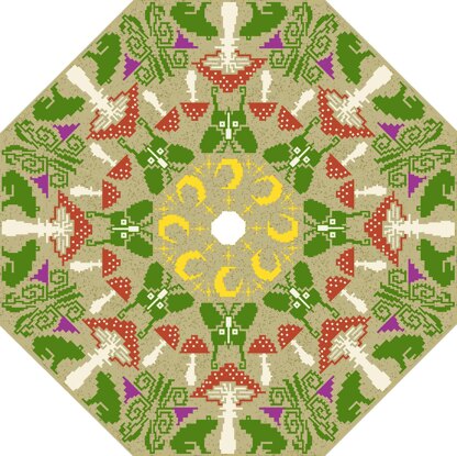 Mushroom Forest Holiday Tree Skirt