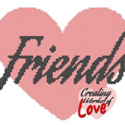 Friends Heart Stitch Graphgan