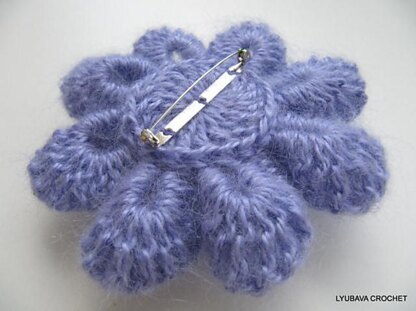 Mohair Flower Broosh 8Petal 2Layer Tutorial