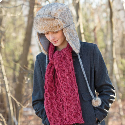 Heir Apparent Scarf in Classic Elite Yarns Majestic Tweed - Downloadable PDF