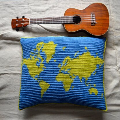 World Map Cushion