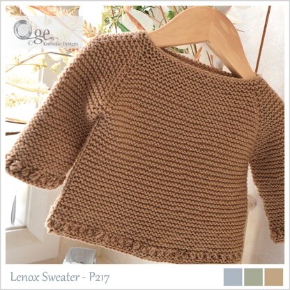 OGE Knitwear Designs P217 Lenox Sweater PDF