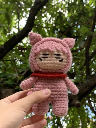 Itadori Pink Cat crochet pdf pattern