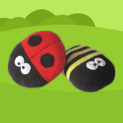 Ladybird and Bee Cushions