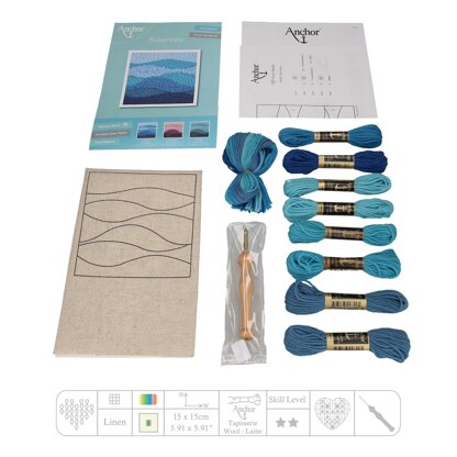 Anchor Blue Wave Punch Needle Kit
