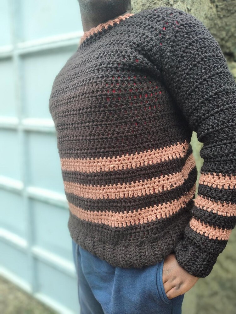 Crochet sweater for clearance mens