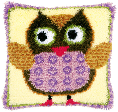 Vervaco Latch Hook Cushion Kit Miss Owl Latch Hook Kit