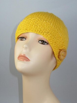 Button Up Beanie Circular knitting pattern