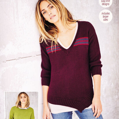 Asymmetric Hem Sweaters in Stylecraft Bellissima - 9584 - Downloadable PDF