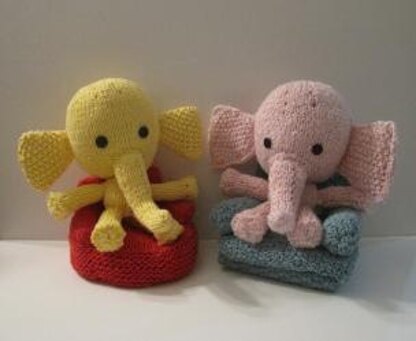 Knitkinz Yellow and Pink Elephants