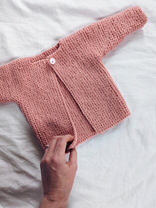 August Cardigan - Baby Aran Knitting Pattern for 0-3 - 18-24 months