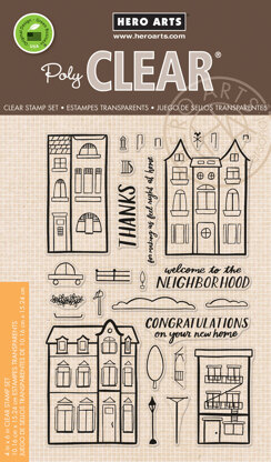 Hero Arts Clear Stamps 4"X6" - Welcome Neighbor