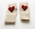 Fingerless gloves with heart